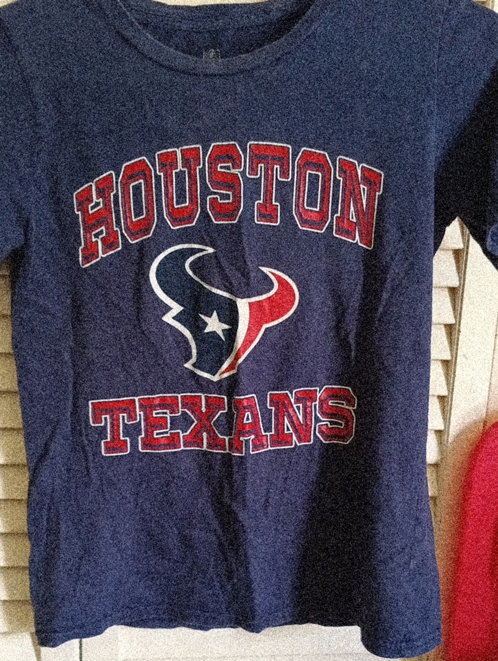 NFL Houston Texans Navy Tee with Red & White Logo